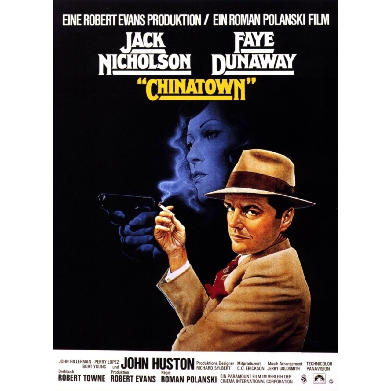 Posterazzi Chinatown From Left Faye Dunaway Jack Nicholson 1974 Movie Poster Masterprint